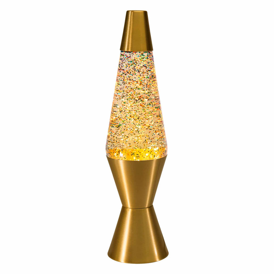 14.5″ LAMP RAINBOW GLITTER – CLEAR/GOLD C1
