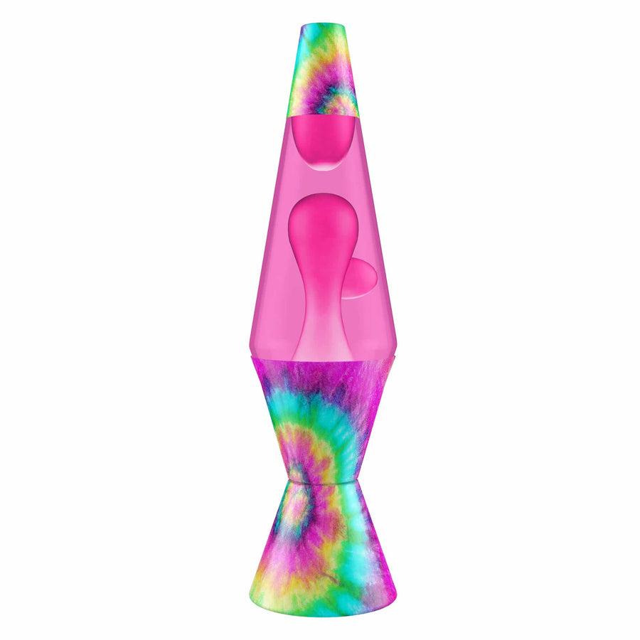 14.5″ LAMP – TIE DYE PINK SPIRAL S8